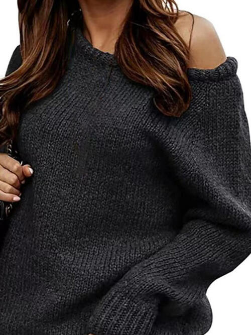 One Shoulder Long Sleeve Sweater