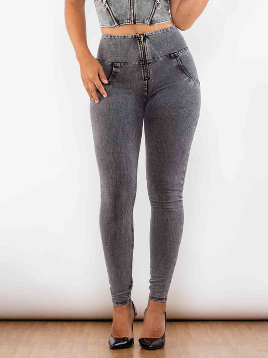 Full Size Zip-Up Skinny Jeans