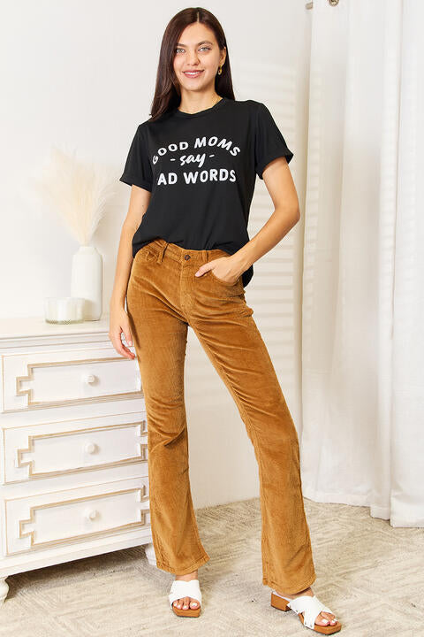 Simply Love GOOD MOMS SAY BAD WORDS Graphic Tee